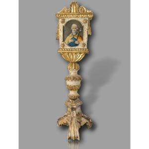 Painted Representation Of Saint Joseph – Louis XVI Period, 18th Century