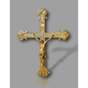 Large Italian Processional Crucifix – Louis XVI Period, 18th Century