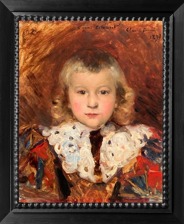 Portrait d'Un Garçon Français Du 19ème Siècle - 1897 Cadeau d'Amitié