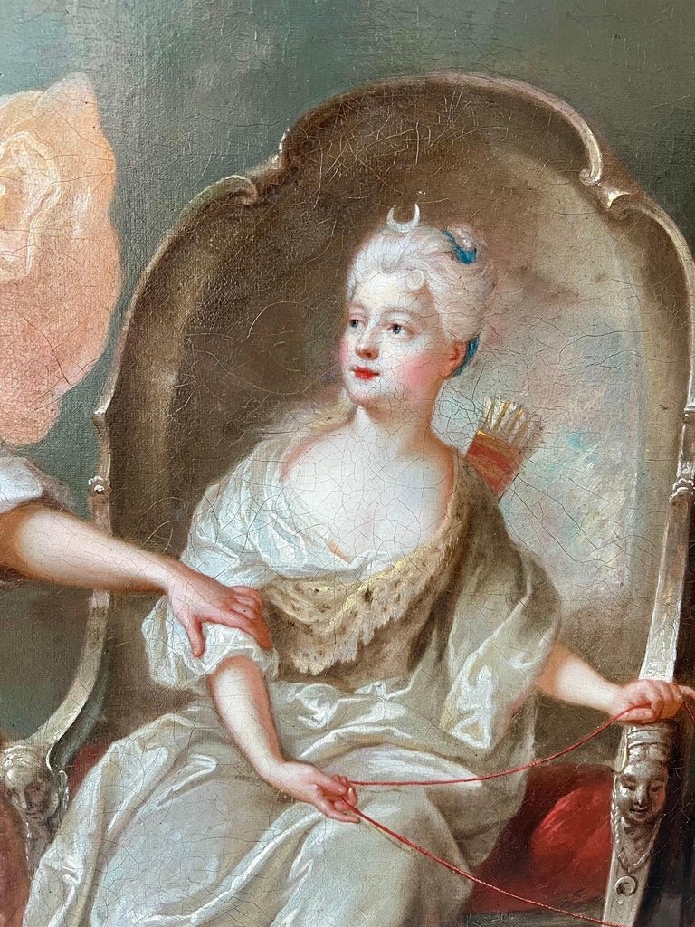 Prince Et Princesse De Conti Comme Apollon Et Diane Par François De Troy (1645-1730) Et Atelier-photo-1
