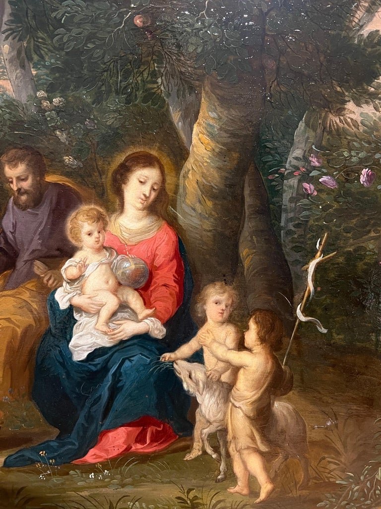 Le Repos Pendant La Fuite En Egypte - Victor Wolfvoet - Sainte Famille avec Jésus-photo-2