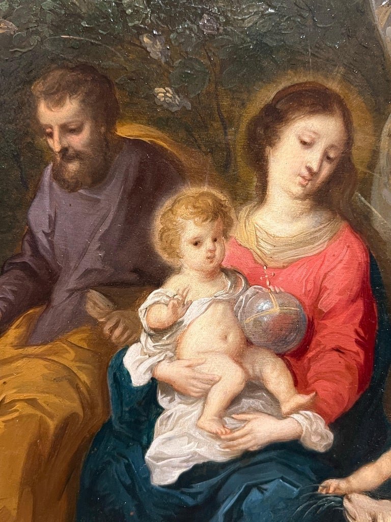 Le Repos Pendant La Fuite En Egypte - Victor Wolfvoet - Sainte Famille avec Jésus-photo-2