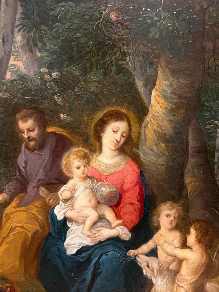 Le Repos Pendant La Fuite En Egypte - Victor Wolfvoet - Sainte Famille avec Jésus-photo-7