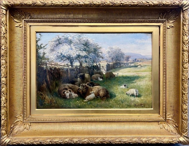 Joseph Donovan Adam - "may Sheep" In A Camp Landscape 1881