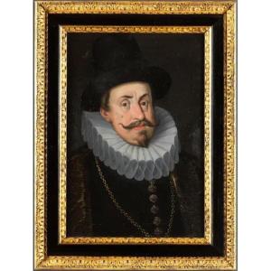 Portrait Of Emperor Rudolph II  - 17th Century - Entourage Of Joseph Heinz