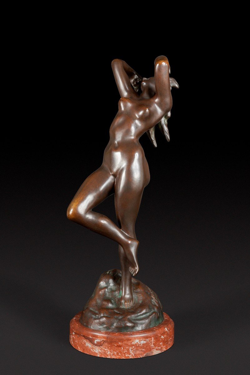 Bronze Statue “the Dancer With Castanets” By Jef Lambeaux (1852 – 1908)-photo-2