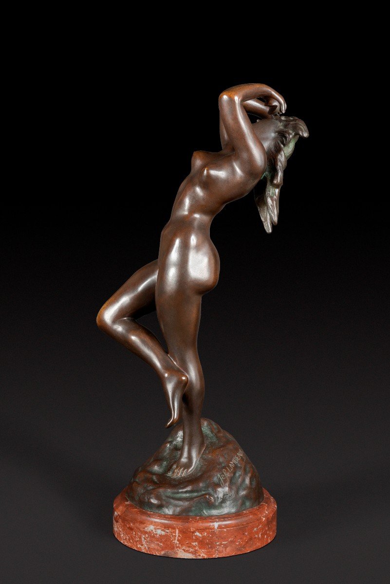 Bronze Statue “the Dancer With Castanets” By Jef Lambeaux (1852 – 1908)-photo-3