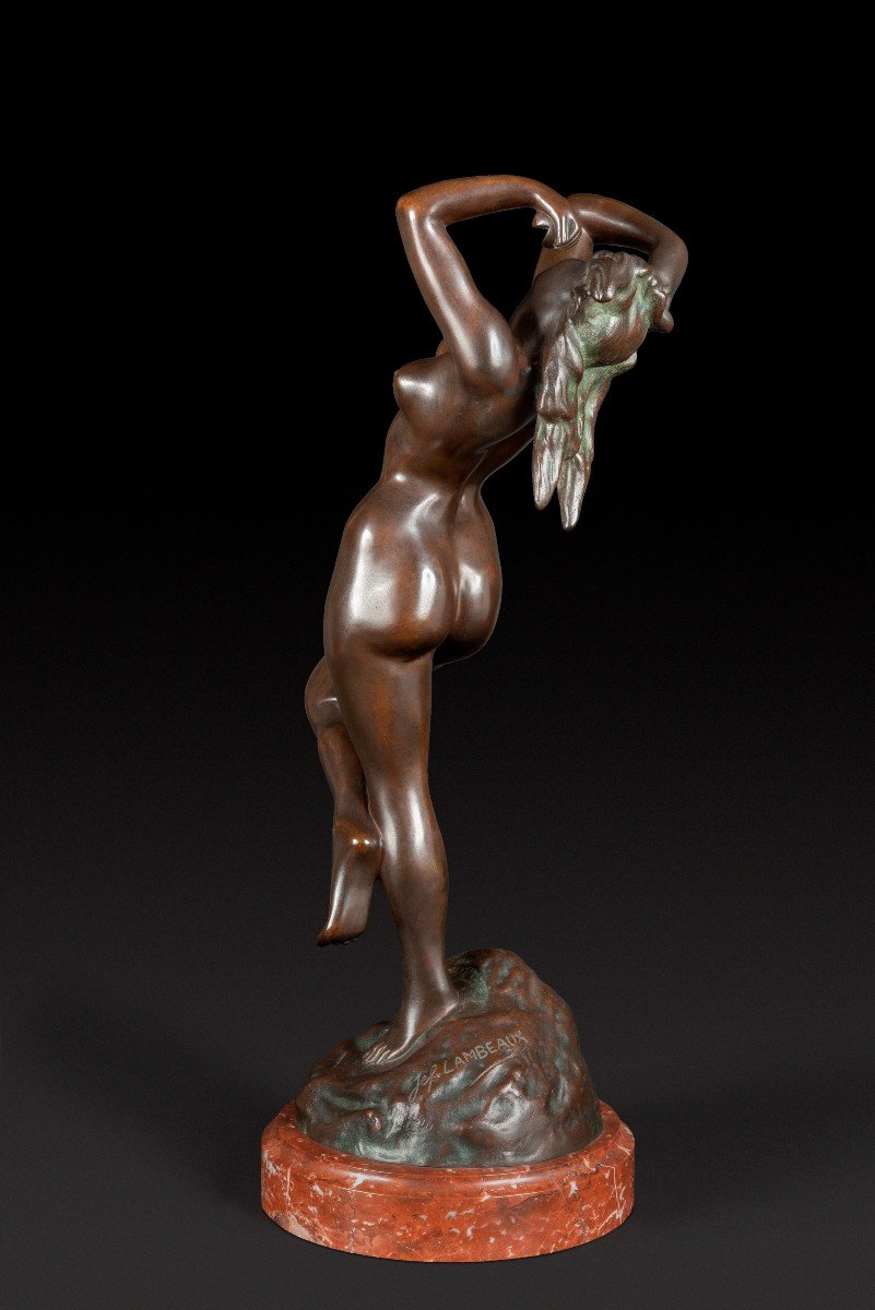 Bronze Statue “the Dancer With Castanets” By Jef Lambeaux (1852 – 1908)-photo-4