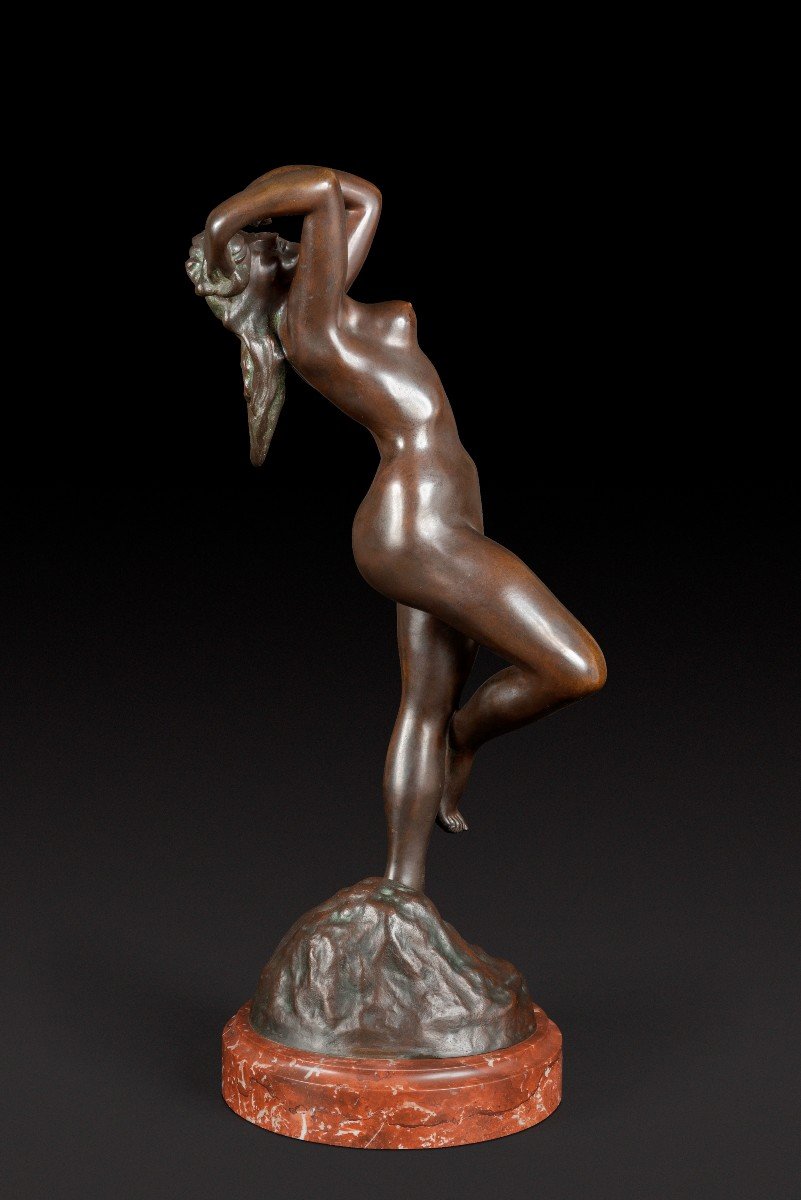 Bronze Statue “the Dancer With Castanets” By Jef Lambeaux (1852 – 1908)-photo-2