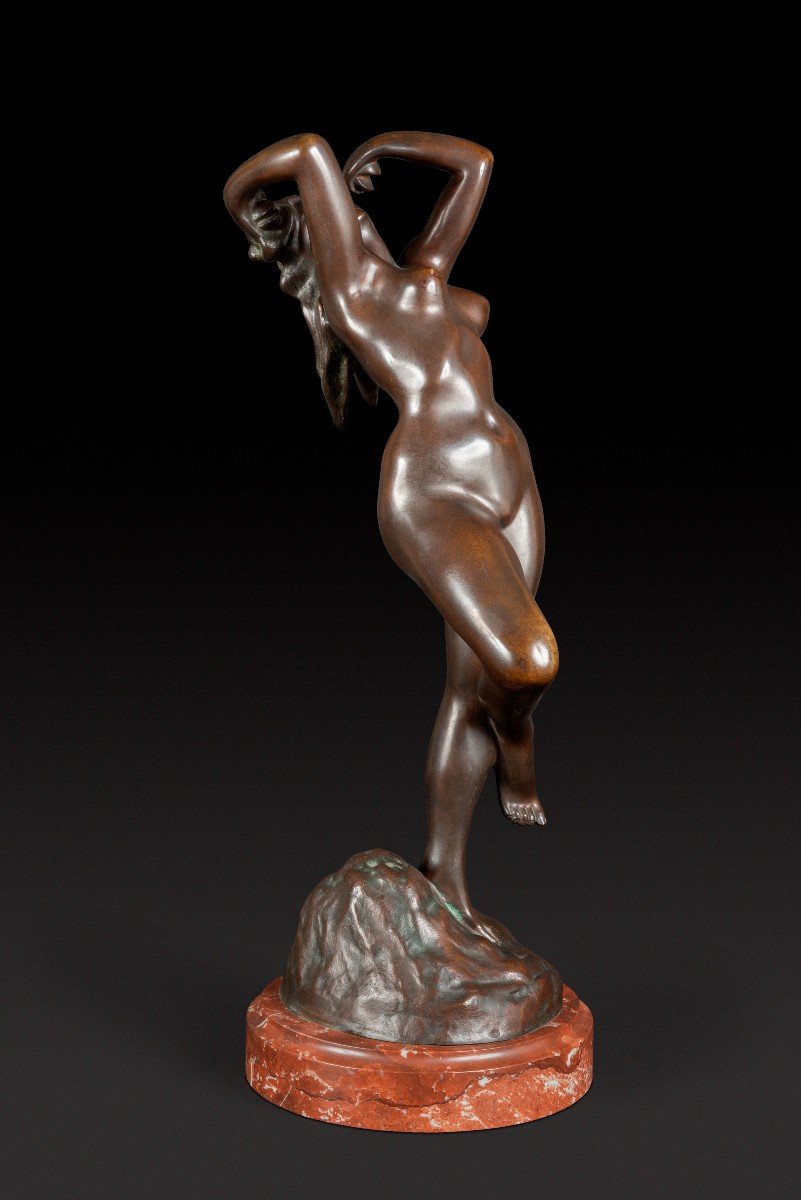 Bronze Statue “the Dancer With Castanets” By Jef Lambeaux (1852 – 1908)-photo-3