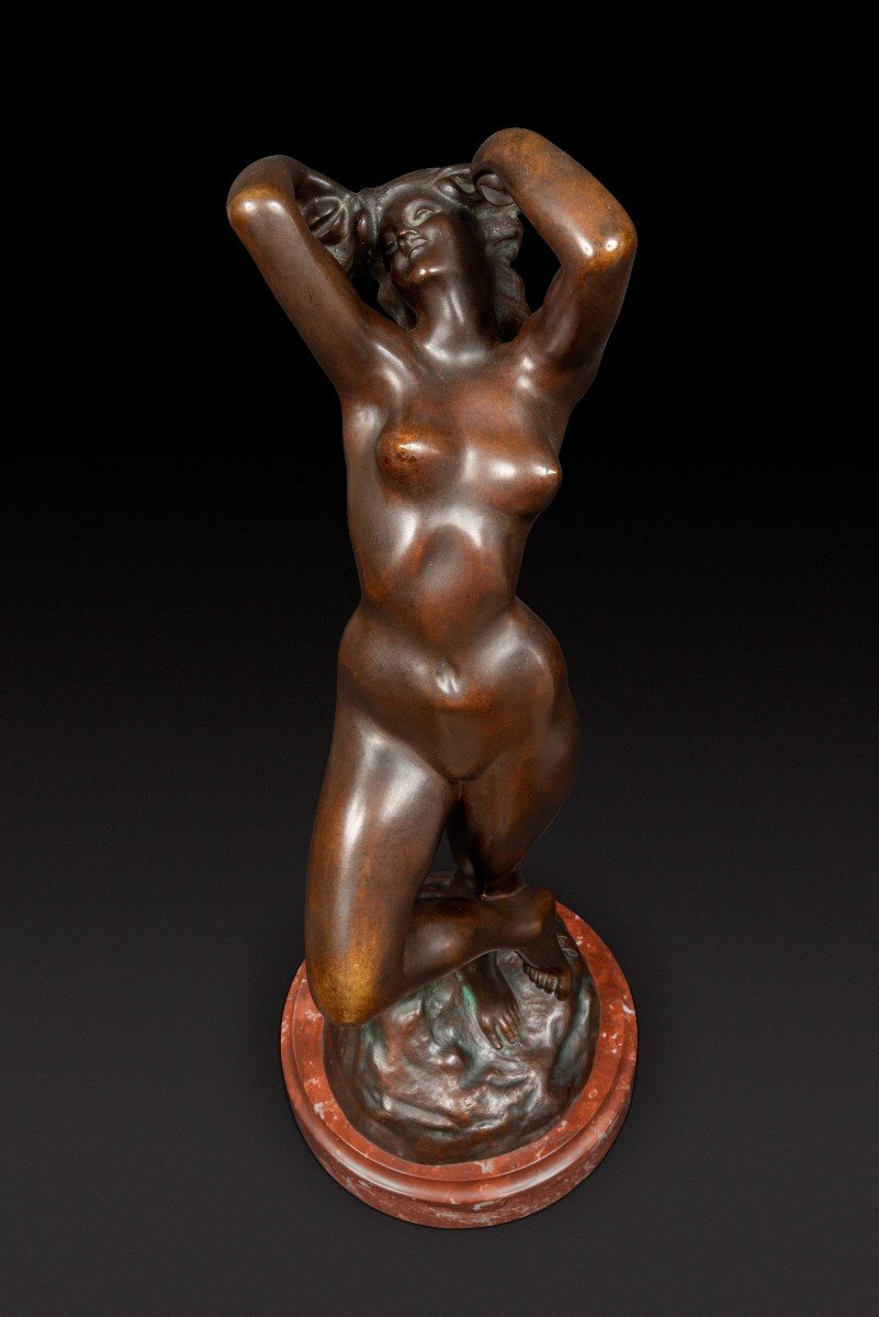 Bronze Statue “the Dancer With Castanets” By Jef Lambeaux (1852 – 1908)-photo-4