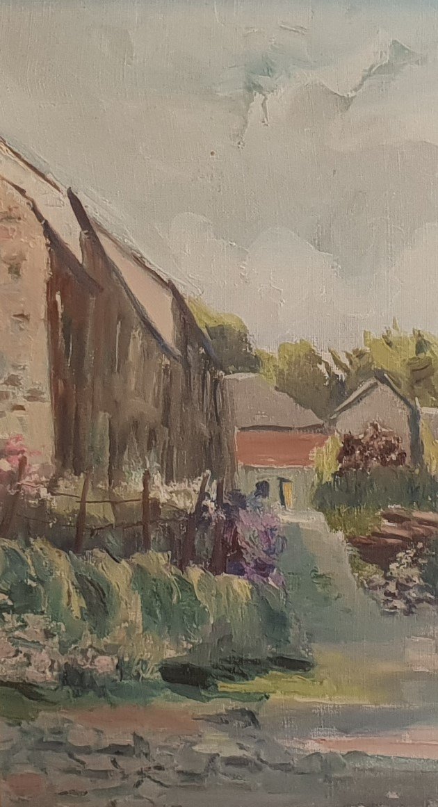 « Paysage En Ardenne » Peinture à L’huile Sur Toile De Simone Leconte (1892-1963)-photo-4