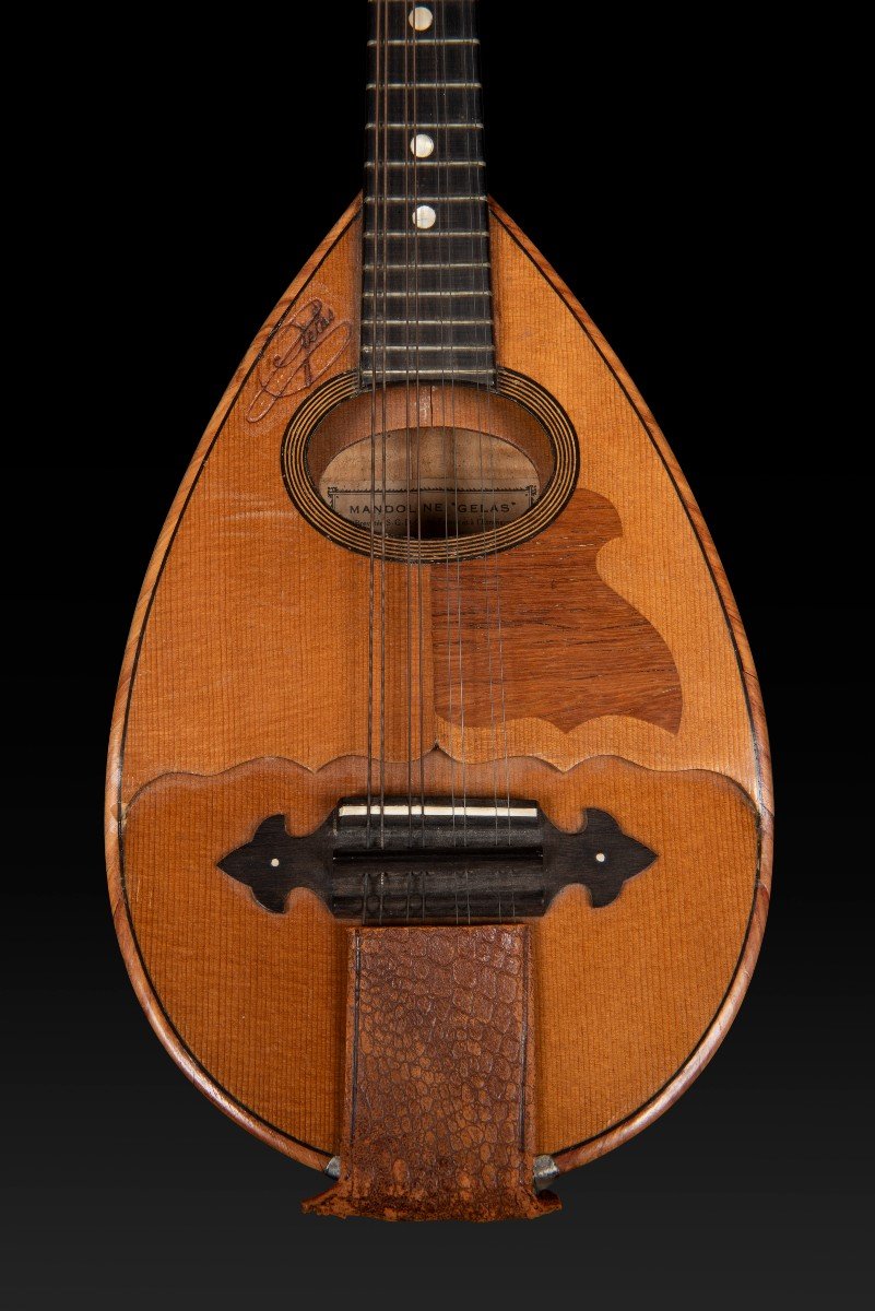 Gelas Double Top Mandolin From 1927, Numbered (5947) And Stamped: A Unique Piece-photo-4