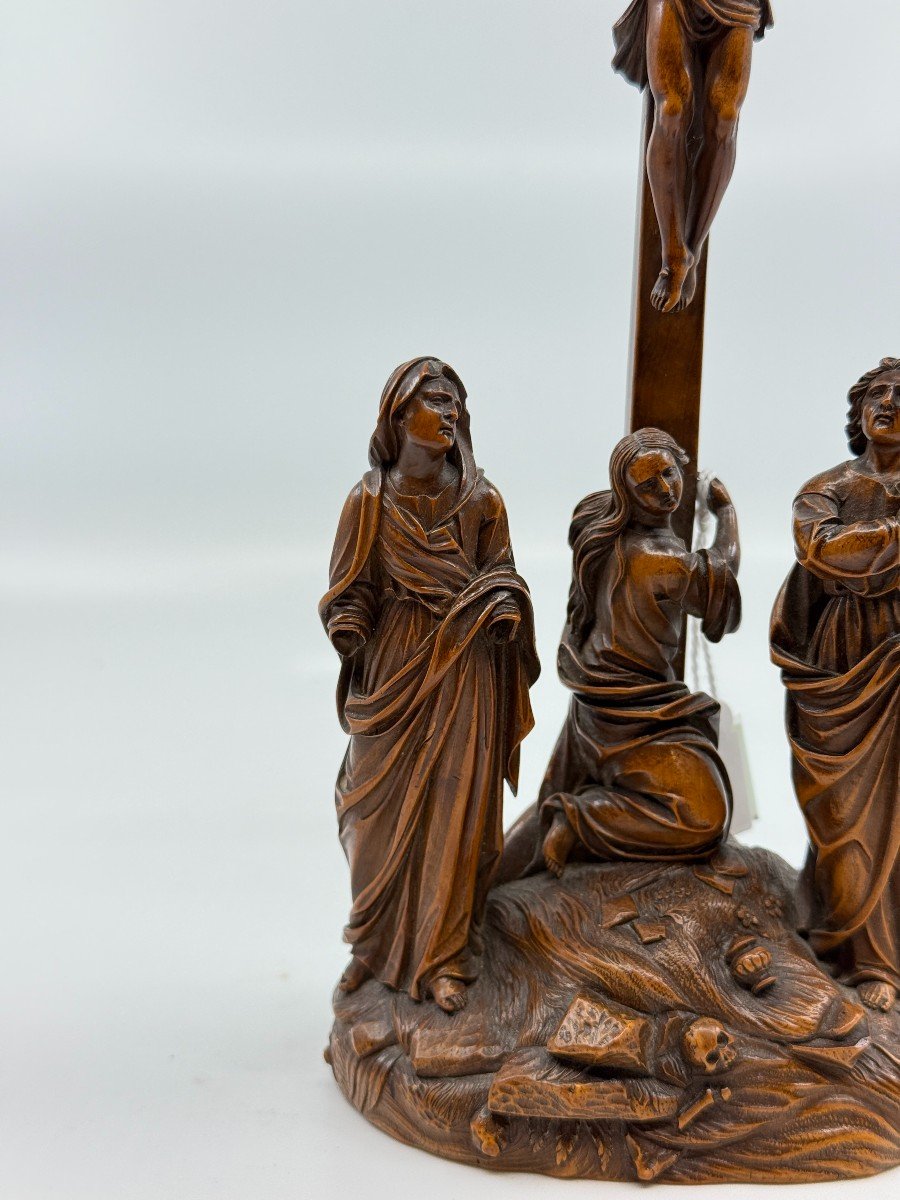 Crucifixion, Carved Boxwood (germany 17th - 18th Century)?-photo-3