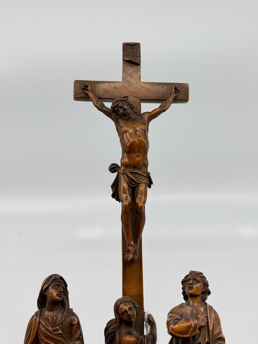 Crucifixion, Carved Boxwood (germany 17th - 18th Century)?-photo-1