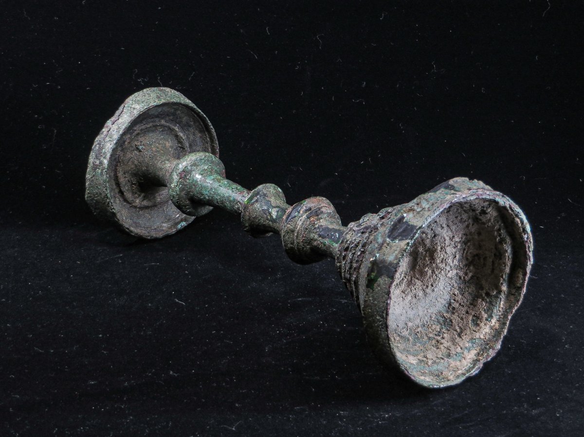 Oil Lamp Or Candlestick - Khmer, 9th - 12th Century-photo-2