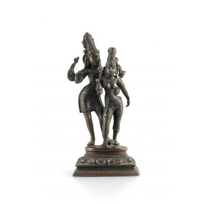 Somaskanda Bronze India, Tamil Region, Attributed To The 18th Or 19th Century