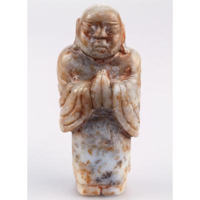 Figure Representing A Man Standing Together Hands (early Buddha Manifestations In C