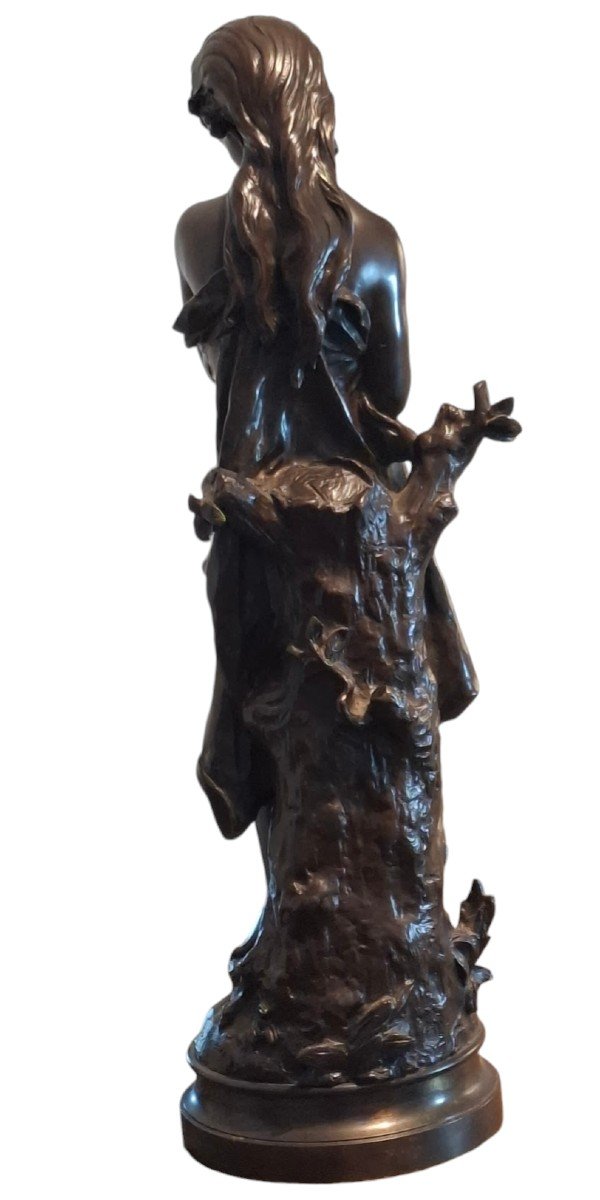 Bronze de Jeune femme à  La lecture de Hyppolyte Moreau (1832-1926)  -photo-2