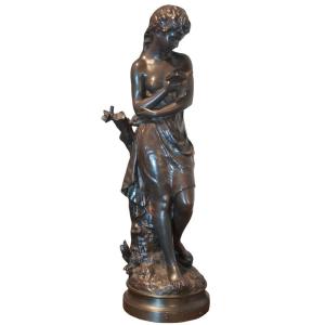 Bronze de Jeune femme à  La lecture de Hyppolyte Moreau (1832-1926)  