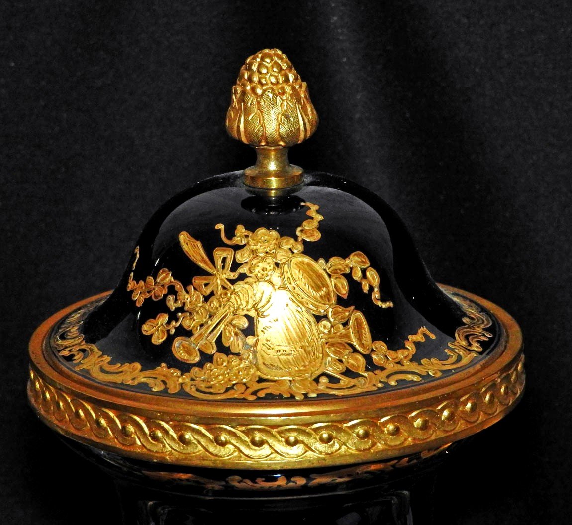 Covered Vase In Porcelain Mounted In Gilt Bronze 19th-photo-6