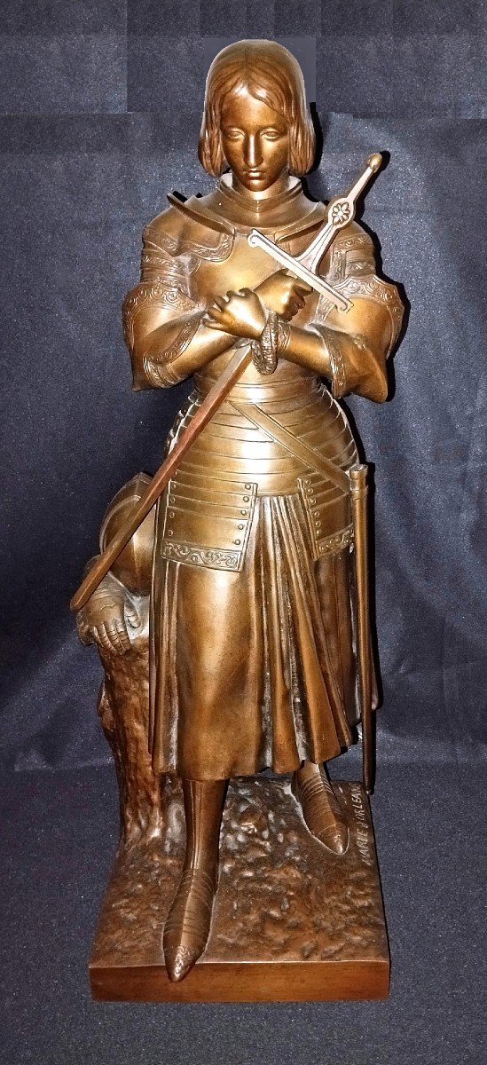 Joan Of Arc Bronze After Marie Christine Of Orléans