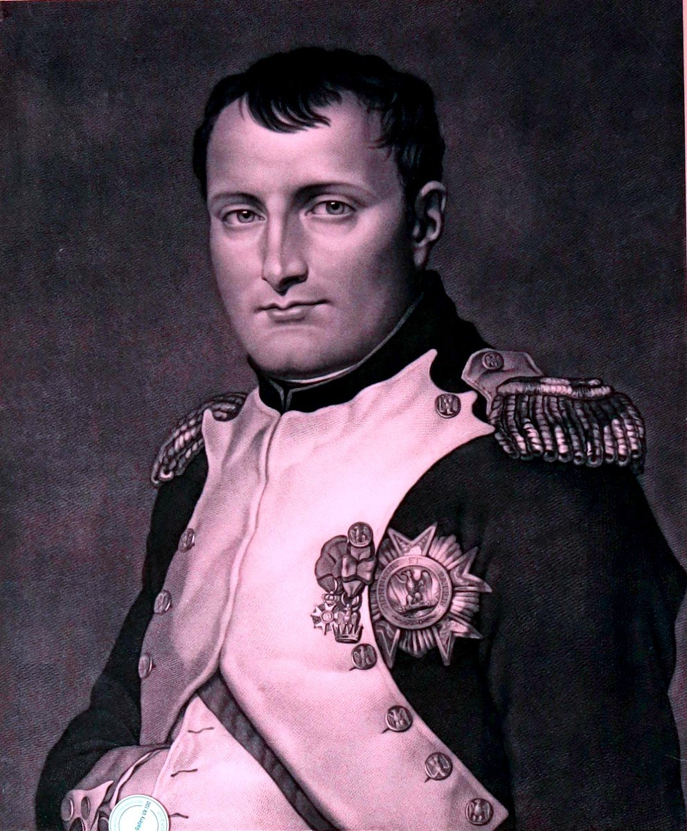 Grande Lithographie  Portrait De Napoléon 1er d'Après David 19 ème-photo-3