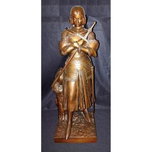 Joan Of Arc Bronze After Marie Christine Of Orléans