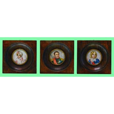 3 Miniatures  Famille Impériale Napoléon 1er