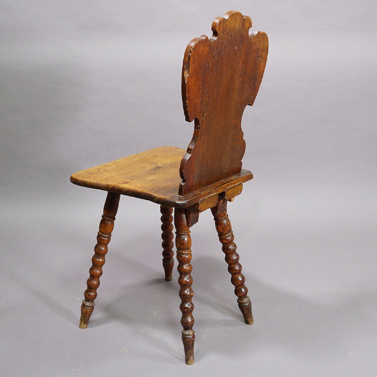 Proantic: A Pair Of Carved Bavarian Board Chairs Ca. 1900