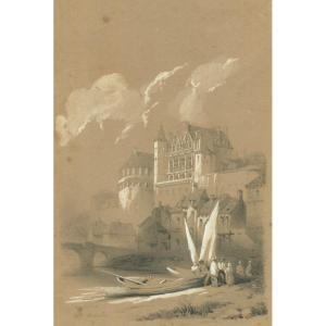 Amboise - Original Old Drawing