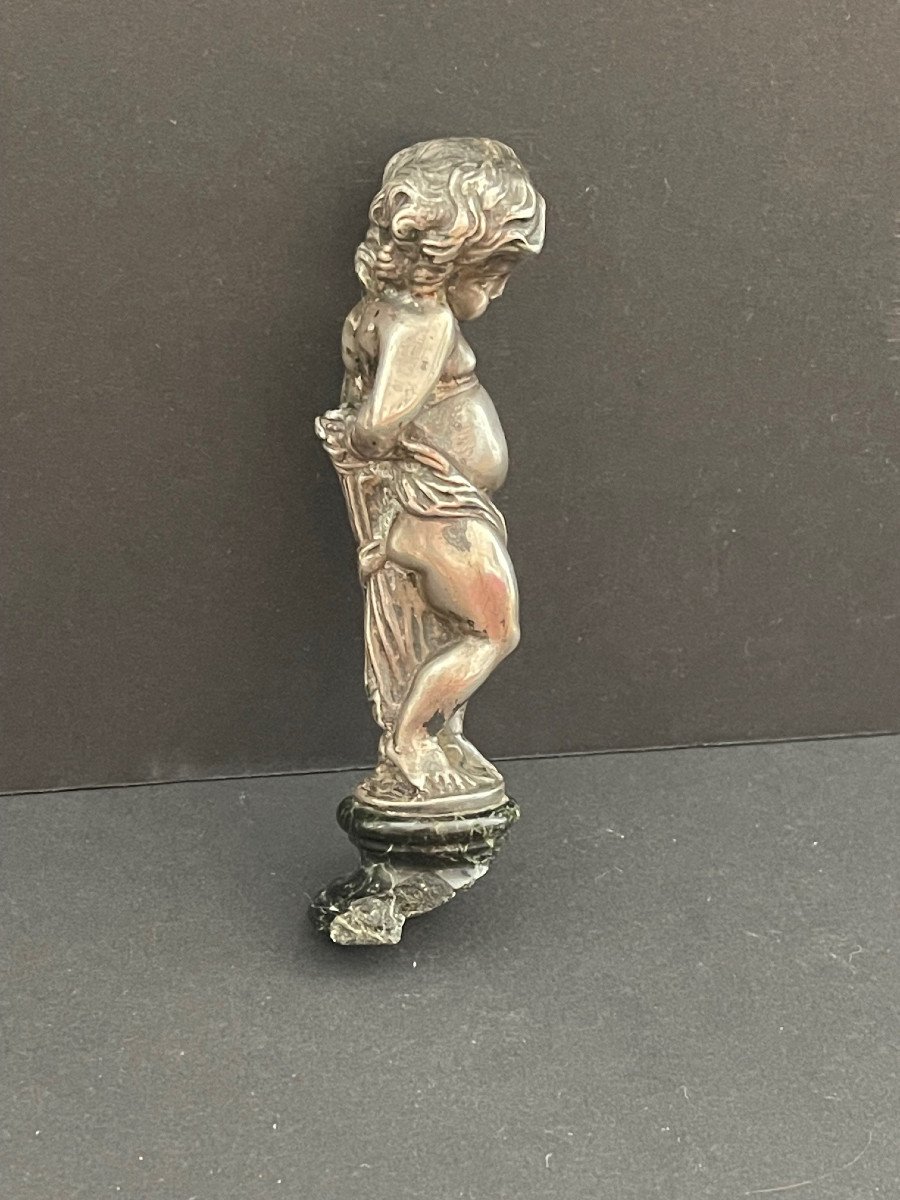 Extremely Rare Miniature Silver Sculpture Curiosa Eros With Tied Hands