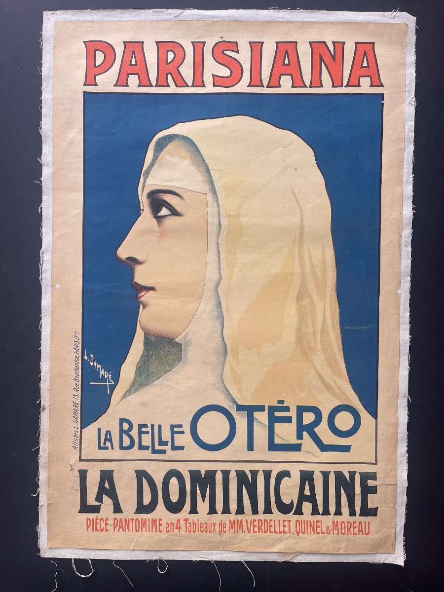 Parisiana Affiche La Belle Otéro La Dominicaine Belle Epoque L Damaré