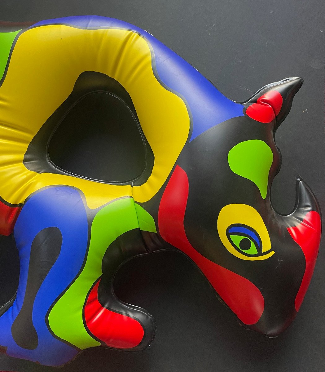 Rare Niki De Saint Phalle Rhinoceros Inflatable Sculpture -photo-4