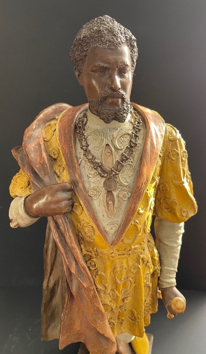 Very Rare Large Terracotta Signed Othello Goldscheider Austria 1890 19th Century-photo-4