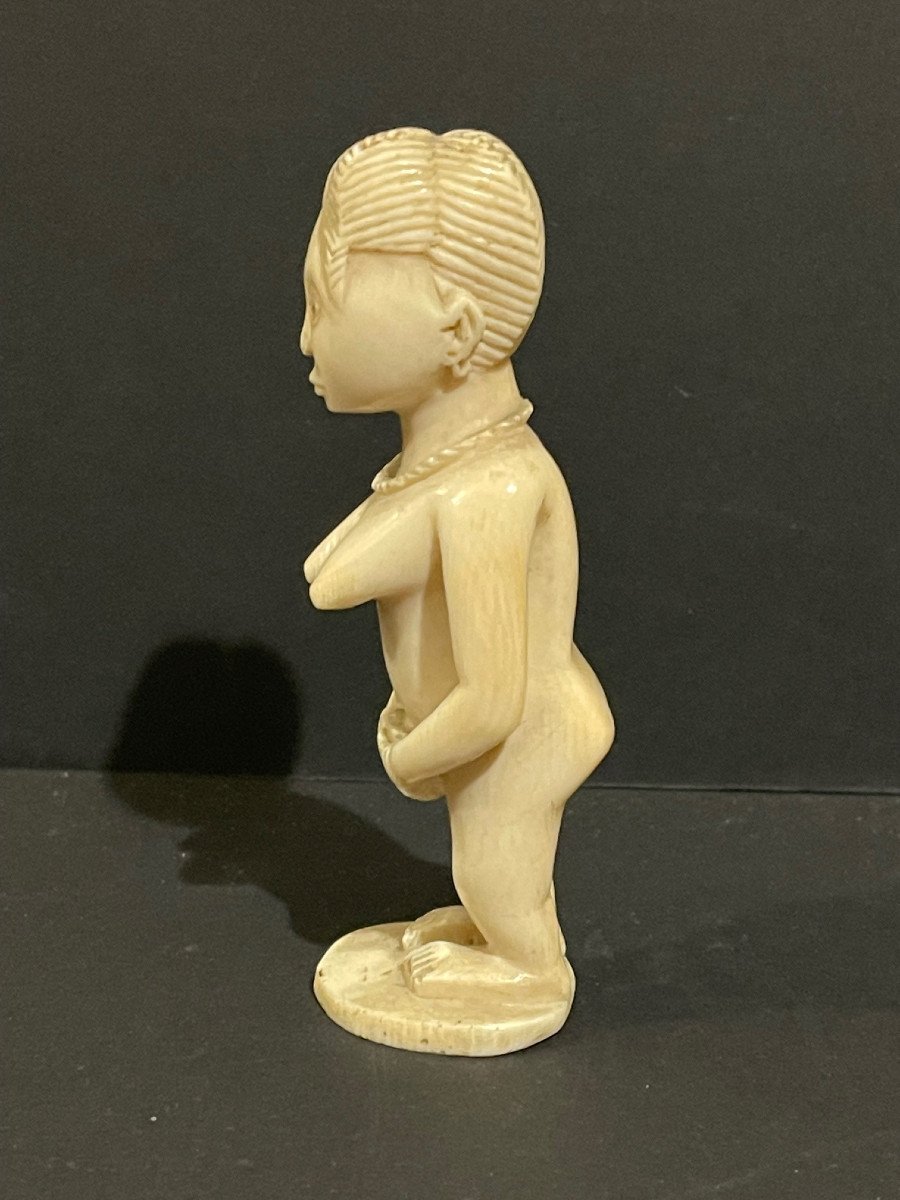 Statuette Afrique Début XXème Femme africaine-photo-3