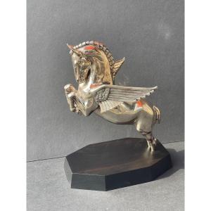 Grand Pégase Sculpture Cheval Ailé Métal Art Déco 