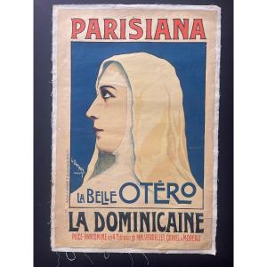 Parisiana Poster The Beautiful Otero The Dominican Belle Epoque L Damaré