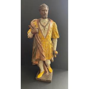 Very Rare Large Terracotta Signed Othello Goldscheider Austria 1890 19th Century