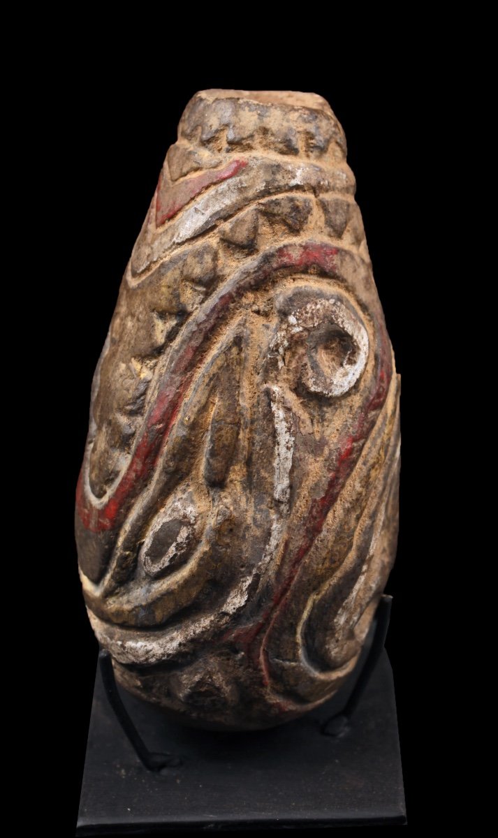 Pottery Flute, Tribal Art, Oceanic Art, Oceania, Papua New Guinea, Instrument-photo-4