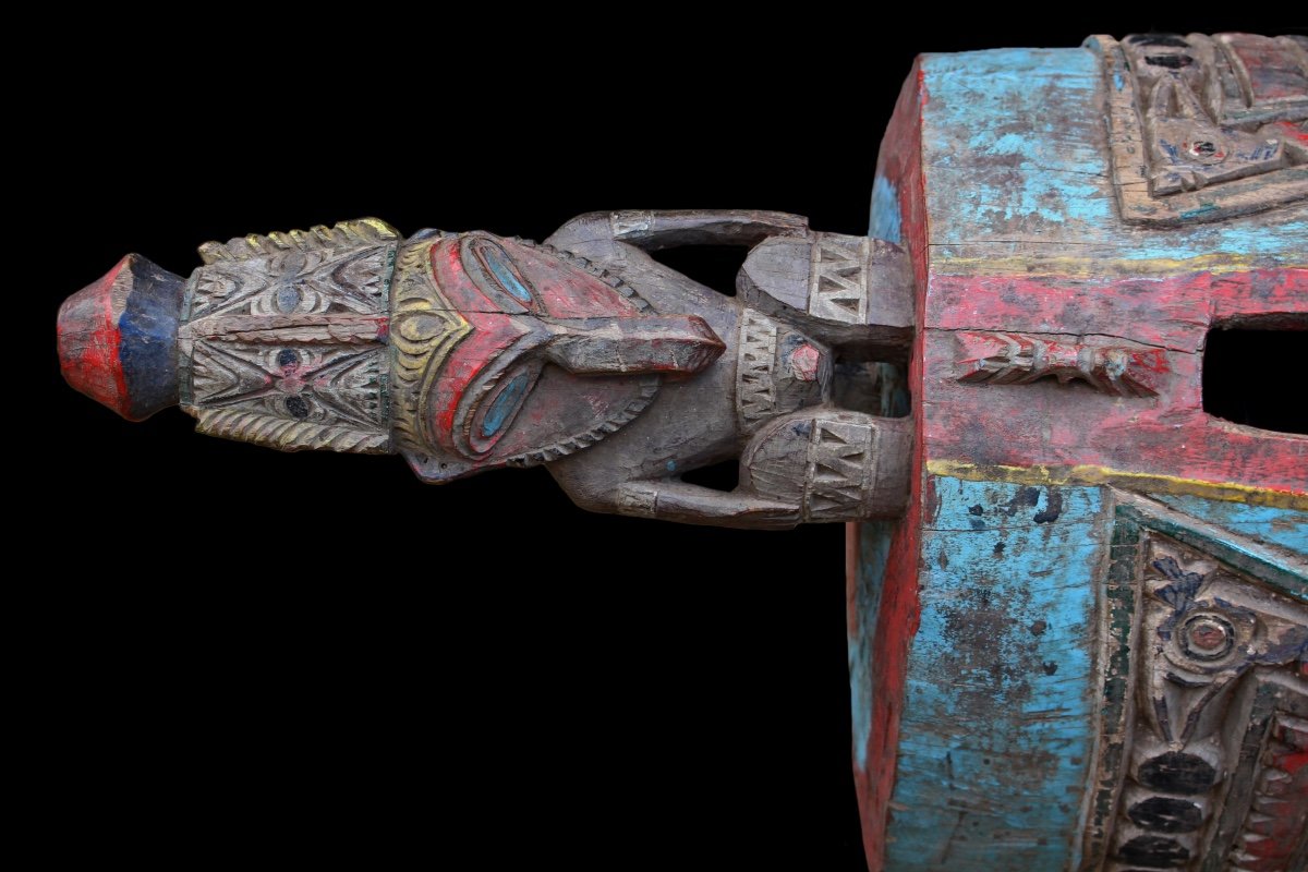 Imposing Slit Gong Drum, Papua New Guinea, Oceania, Tribal Art, Oceanic Art-photo-4