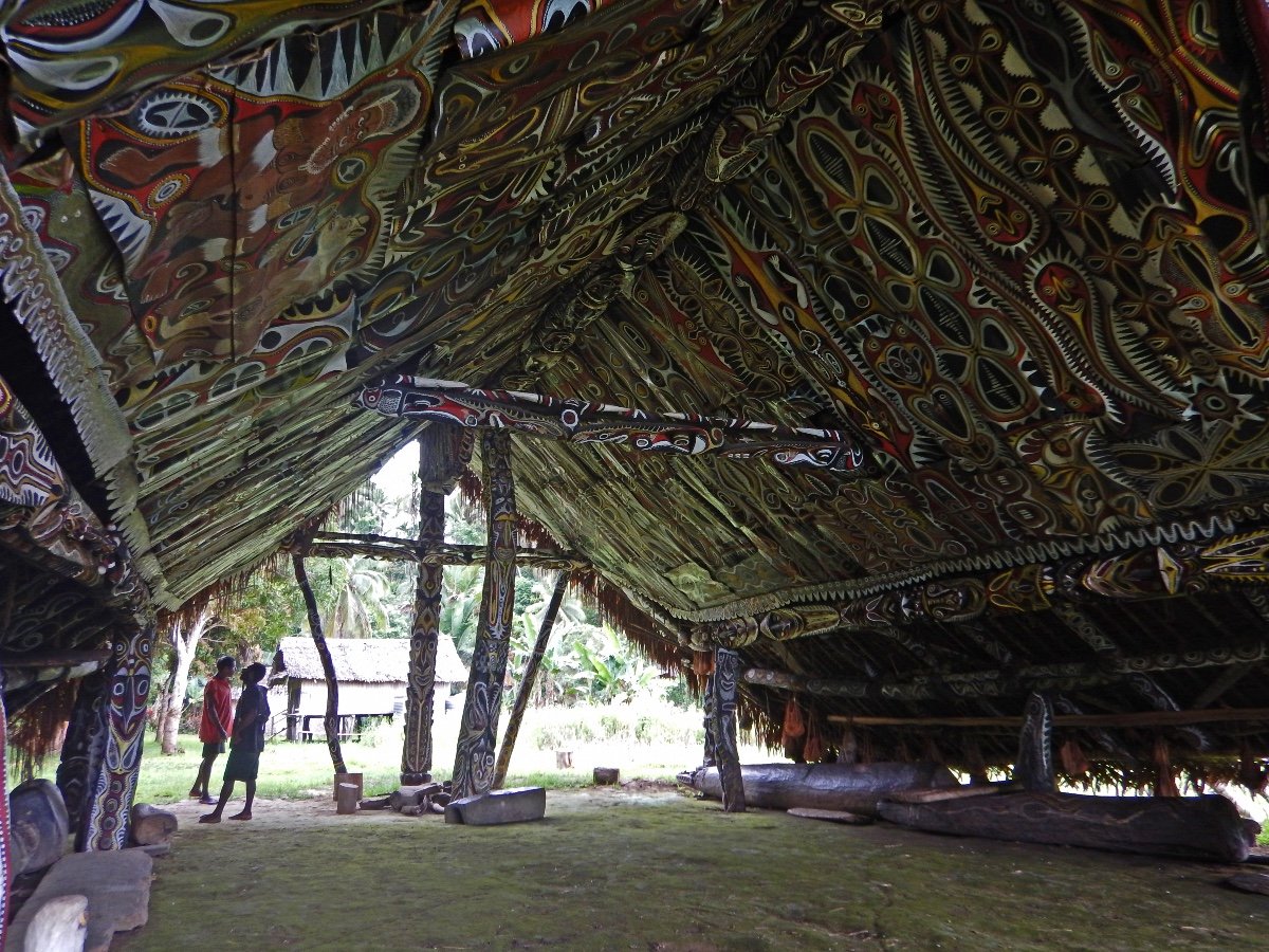 Painted Bark, Kwoma Ethnic Group, Papua New Guinea, Primitive Arts, Oceanic Art, Tribal Art-photo-6