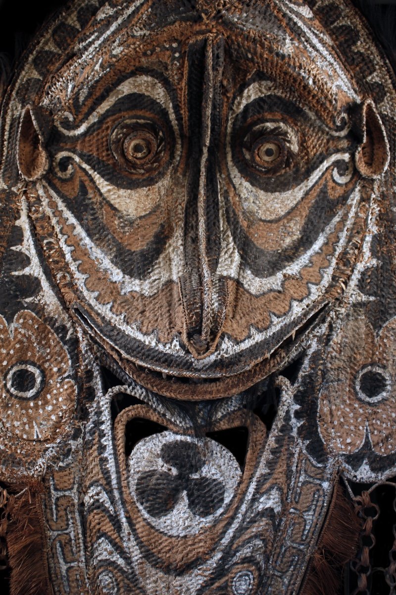 Immense Masque De Pignon, Art Tribal, Papouasie Nouvelle Guinée, Art Océanien, Océanie-photo-2