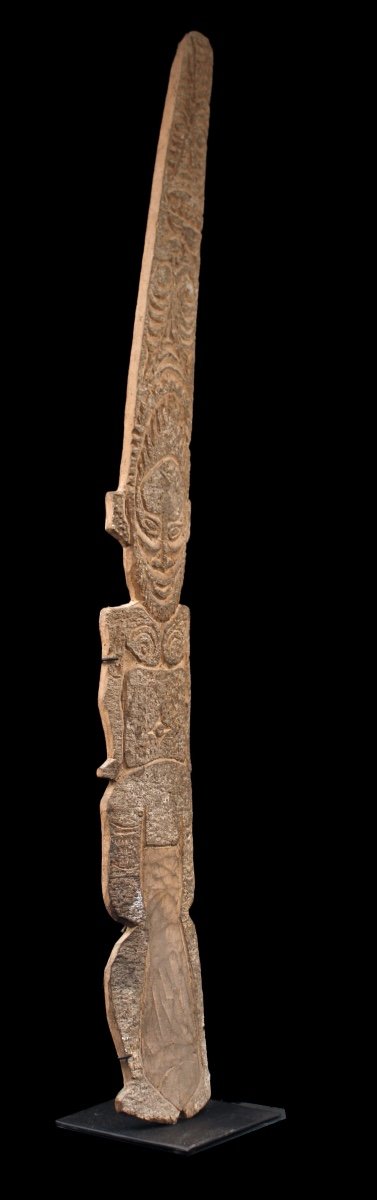 Ritual Charm, Engraved Bark, Tribal Art, Oceanic Art, Oceania, Papua New Guinea-photo-2