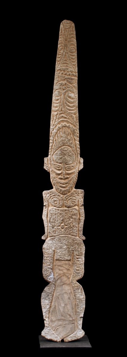 Ritual Charm, Engraved Bark, Tribal Art, Oceanic Art, Oceania, Papua New Guinea