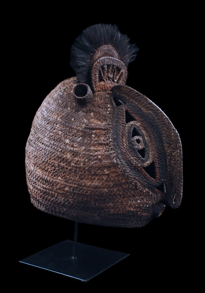 Baba Tagwa Mask, Helmet Mask, Oceanic Art, Oceania, Basketry, Papua New Guinea-photo-2