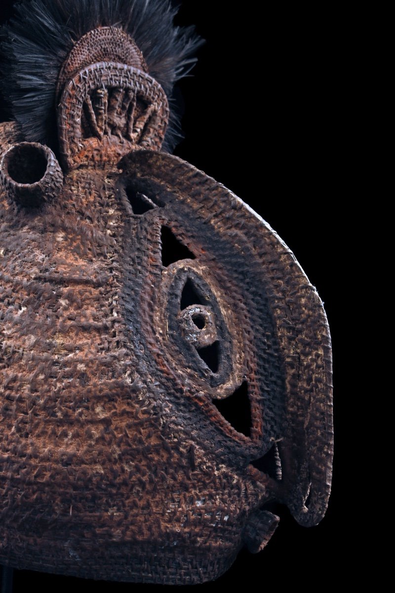 Baba Tagwa Mask, Helmet Mask, Oceanic Art, Oceania, Basketry, Papua New Guinea-photo-3