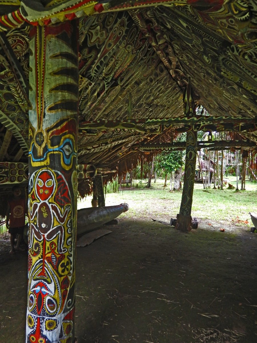 Small Painted Bark, Papua New Guinea, Primitive Art, Oceanic Art, Tribal Art-photo-7