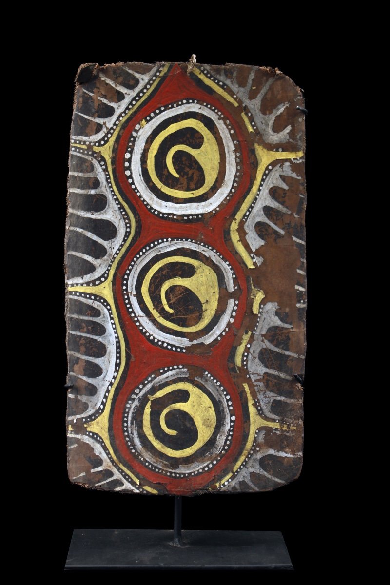 Small Painted Bark, Papua New Guinea, Primitive Art, Oceanic Art, Tribal Art