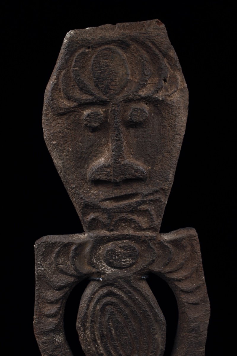 Ritual Charm, Engraved Bark, Tribal Art, Oceanic Art, Oceania, Papua New Guinea-photo-2